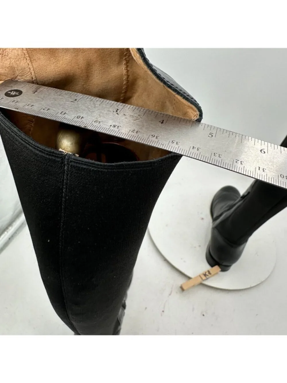 Corso Como Women Size 9M Black Leather Side Zip Over The Knee Riding Boot